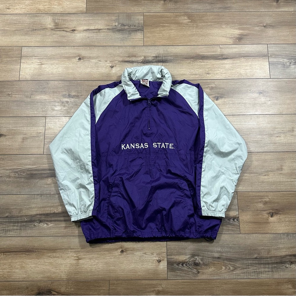 Vintage 90s Red Oak Kansas State Windbreaker Jacket